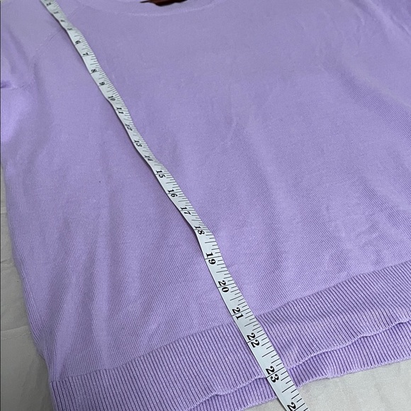 Talbots Lavender Short Sleeve Sweater, Size PM - Picture 5 of 6